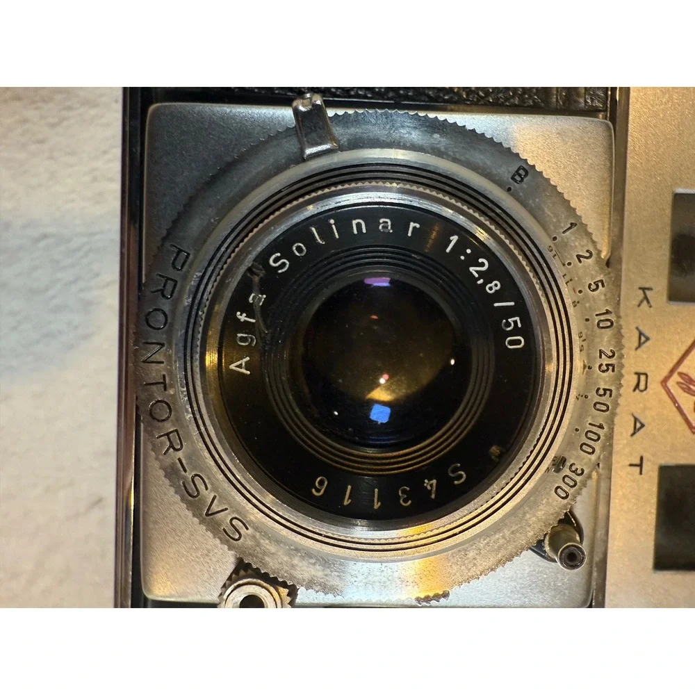 Vintage Agfa Karat 36 35mm Rangefinder Camera Solinar 50mm f2.8 Prontor-SVS Lens